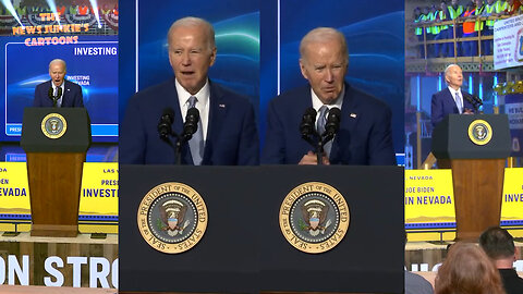 Biden Clown Show: "We've created 14 million jobs.. I'm a real guy, not a joke.. Over a billion three hundred million trillion three hundred million dollars!.. people faster on a train than their car.. Joey, baby!"
