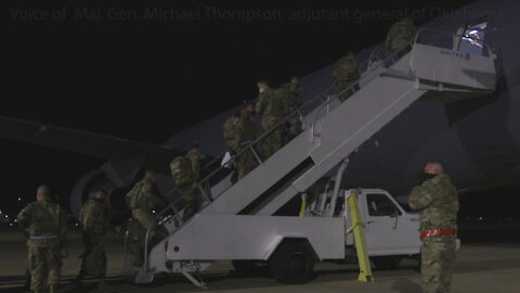 Oklahoma National Guard Soldiers depart Oklahoma