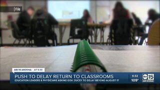 Education leaders push to delay return to classrooms