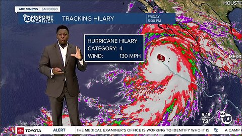 ABC 10News Pinpoint Weather Friday Aug. 18: Tracking Hurricane Hilary