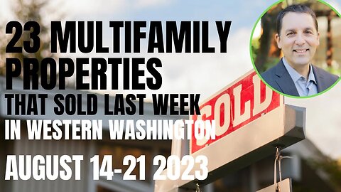 Last Week's Multifamily Sales in Western Wa | August 14-21, 2023