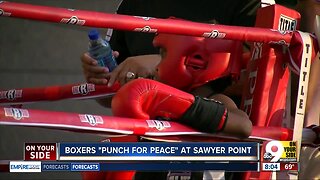 Boxers "Punch for Peace" at Sawyer Point