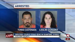 Deputies: Couple steals coins from washing machine