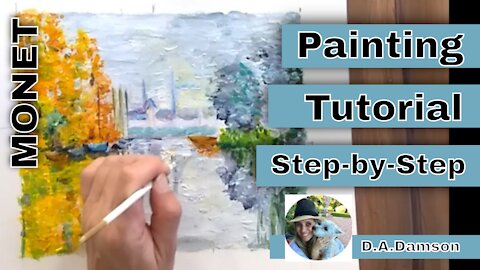 Claude Monet with Acrylic. Tutorial. Step By Step