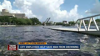 City of Tampa employees help save man from drowning