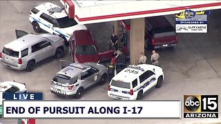 Pursuit suspect taken into custody near I-17 and Thunderbird