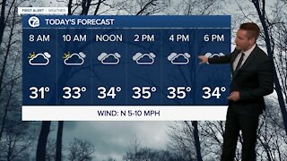 Metro Detroit forecast: Cloudy and temps in the 30s once again