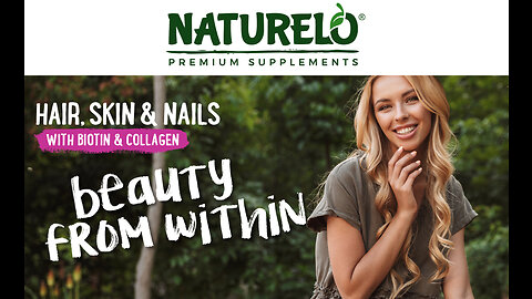 NATURELO Hair, Skin and Nails Vitamins - 5000 mcg Biotin, Collagen, Natural Vitamin E - Supplem...
