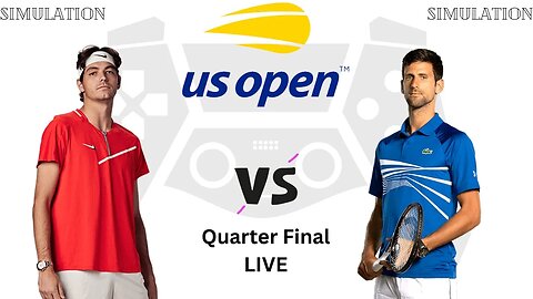 Taylor Fritz vs Novak Djokovic | US Open Tennis Championship 2023 | Quarter Final Live Simulation