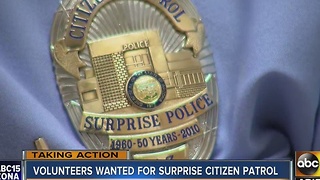 Surprise police looking for volunteers for Citizen Patrol