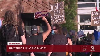 People march across Cincinnati during 2nd day of protests