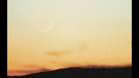 Sliver New Moon Chasing Venus
