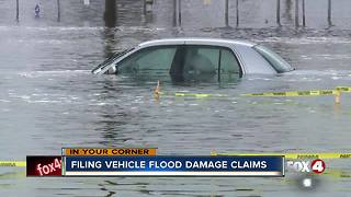 Filing vehicle flood damage claims