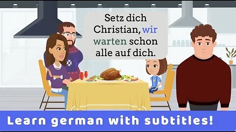 Deutsch lernen | Dialog | Es ist Weihnachten🎄🎅 | Wortschatz | Verben