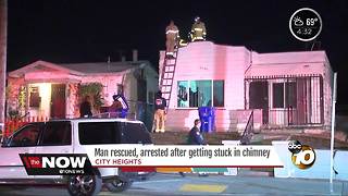 Man rescued from chimney