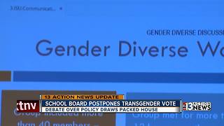 Vote on gender diverse policy postponed