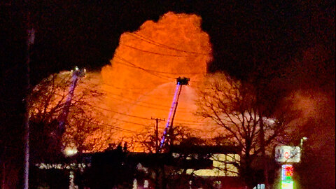 Massive Industrial Fire and Explosion in Clinton Township, Michigan