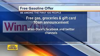 Free gasoline offer through Winn-Dixie