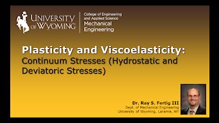 Continuum Stresses - Hydrostatic and Deviatoric Stresses