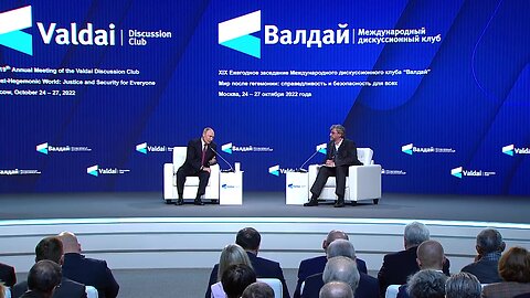 President Putin takes part in the Valdai International Discussion Club meeting.