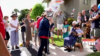 101-year-old World War II nurse surprised with birthday parade