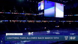 Fans to be allowed back at Amalie Arena