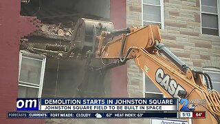 Demolition begins in Johnston Square