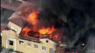 Firefighter injured battling massive fire at abandoned train station in Delray Beach