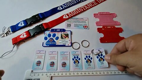 Assistance Dog Law Card with 3 tags and lanyard