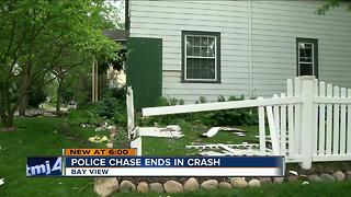 Milwaukee teens lead police on chase, crash into Bay View home