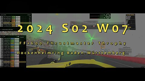 iRacing the FF1600 Thrustmaster Trophy at Hockenheim (2024-S02-W07)