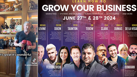 Sylvester Stallone | "When We Force Ourself Into Tough Situations, What's What the Human Creature Is Supposed to Do." - Stallone + The 6th Day Principle + Tebow Joins June 27-28 Business Workshop (30 Tix Remain)