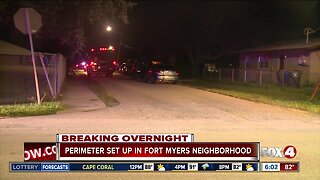 Perimeter set up in Fort Myers neighborhood