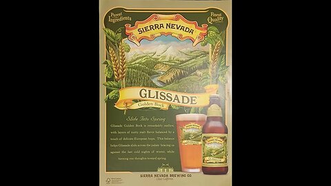 Poster Review: SIERRA NEVADA GLISSADE Golden Bock, Sierra Nevada Brewing Co., Ad Poster, 1996.