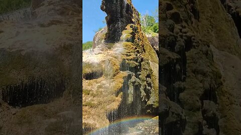 ASMR Waterfall in the Mountain #asmr #waterfall #rainbow