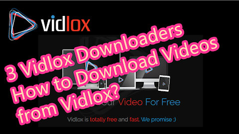 3 Vidlox Downloaders - How to Download Videos from Vidlox?