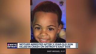 Detroit police: Mother was driving while impaired before crash that killed 3-year-old son