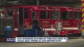 Detroit employees hurt when firecrackers exploded in toilets as part of prank