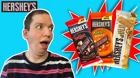 TASTE TESTING EVERY HERSHEY'S CHOCOLATE CANDY BAR FOR THE FIRST TIME !!!!