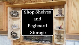 Shop Shelves and Pegboard Storage