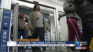 Black Friday shoppers brave the cold for hot deals