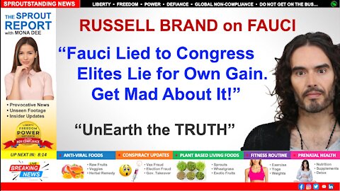 RUSSELL BRAND is MAD that FAUCI LIED TO CONGRESS. AGAIN!