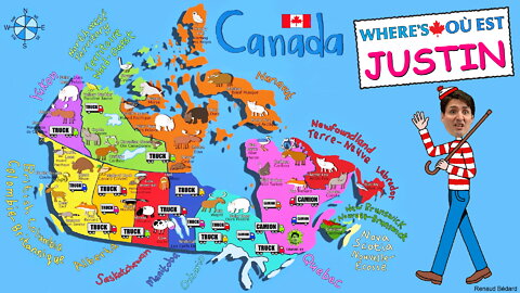 CANADIAN TRUCKERS FOR FREEDOM PLAYING WHERE IS JUSTIN TRUDEAU GAME