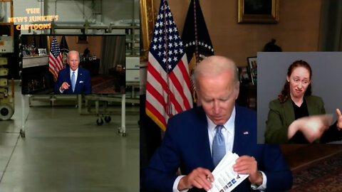 Like a broken record: Biden reads the same lines over and over and over again in his virtual show.