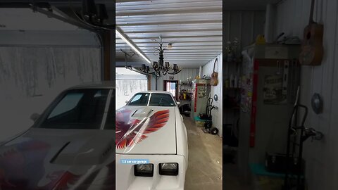 Garage organizing #transam#weightlifting #jamroom#2cargarage #man cave#clutterbug#firebird #v8