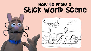 How to Draw a Stick World Scene