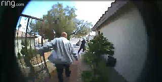 CAUGHT ON CAMERA: Pistol-packing Las Vegas homeowner chases would-be package thief