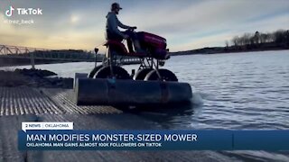 Man Modifies Monster Sized Mower