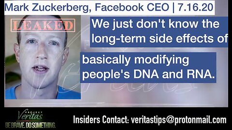 Project Veritas - Mark Zuckerberg - Outted as Big Pharma Shill - 2-17-21