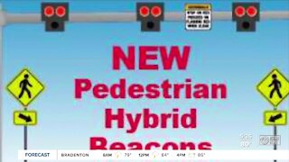 Pedestrian hybrid beacons designed to save lives along Busch Boulevard